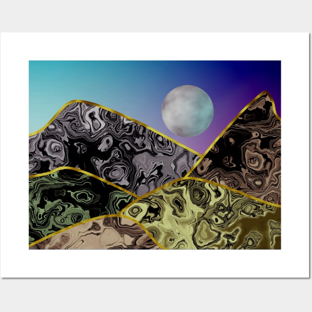 MOON Mountains Wall Art by SartorisArt1